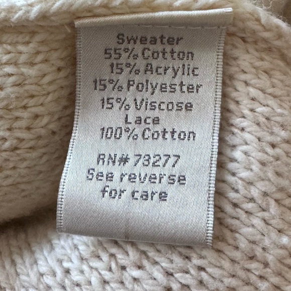 Lauren Conrad Lace Detail Sweater - Size Medium - Picture 7 of 7